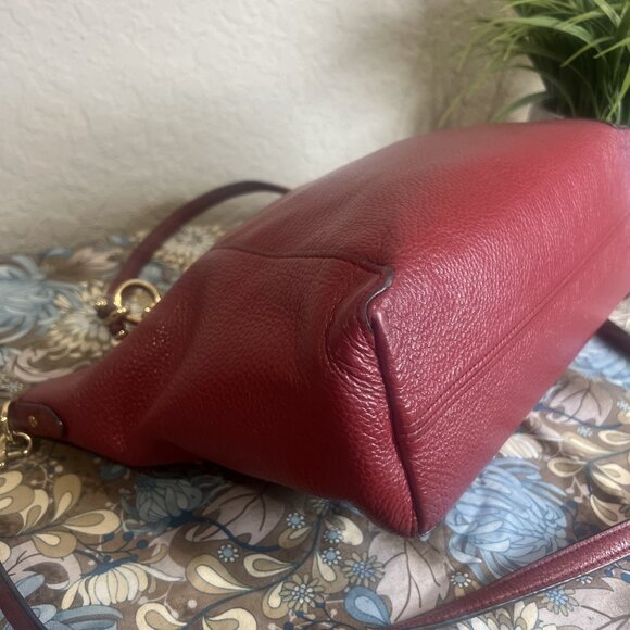 Coach (2021) Kacey Satchel Red Apple Crossbody Handbag - Picture 4 of 16